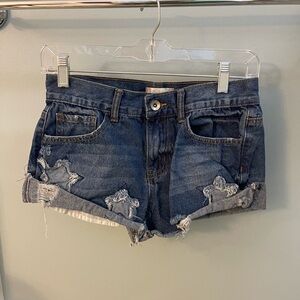 ALTAR’D STATE Short Jean Shorts With Stars, Dark Wash Denim, Size 26